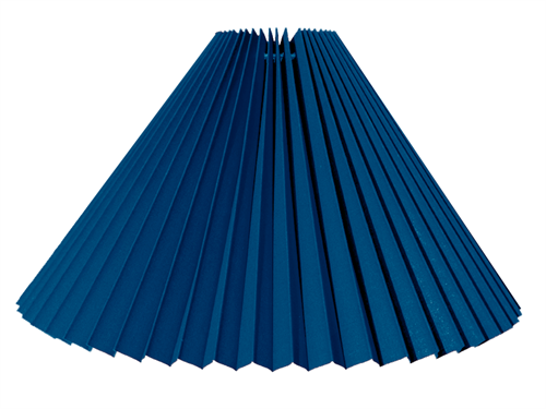 Lampeskærm Plissé svøb kobolt blå bomuld længde 21 cm.